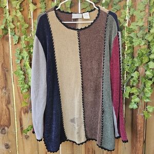 Vintage Blair Multicolor Patchwork Sweater